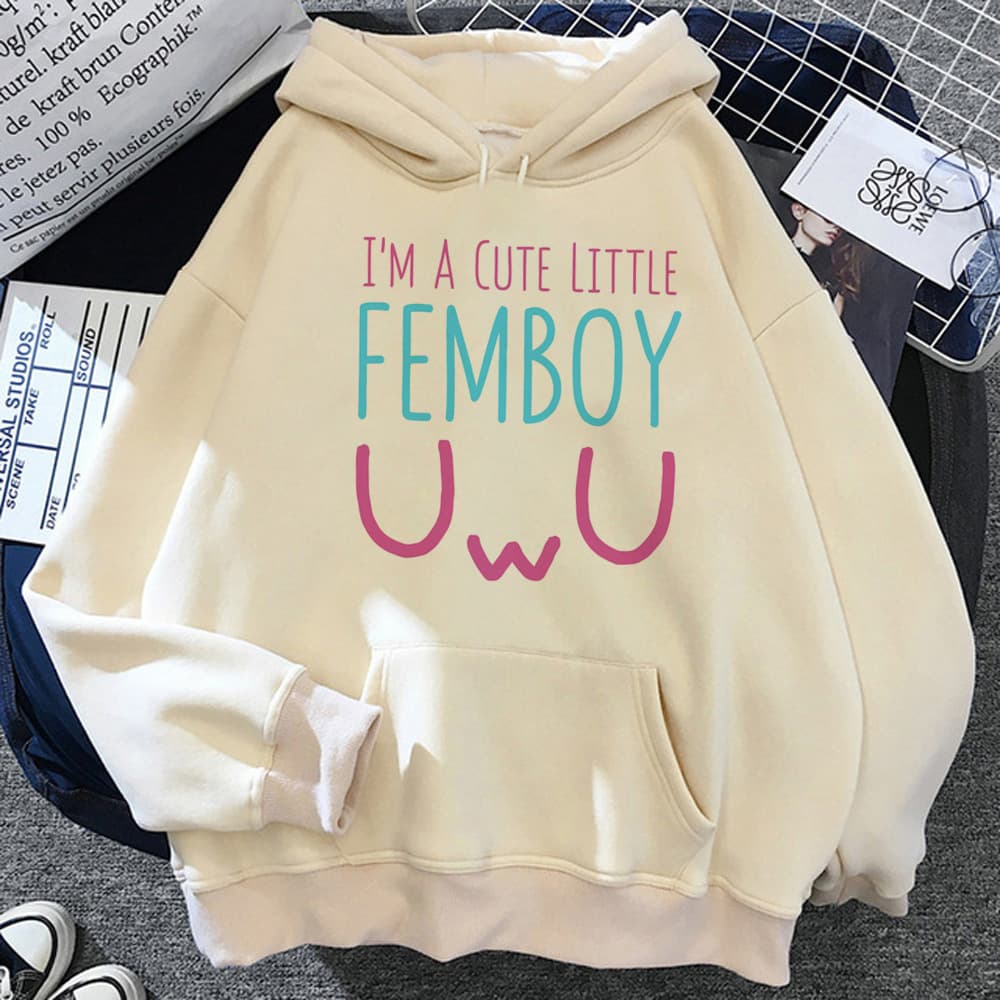 Femboy Hoodies Women Harajuku Gothic Funny 90s Clothing