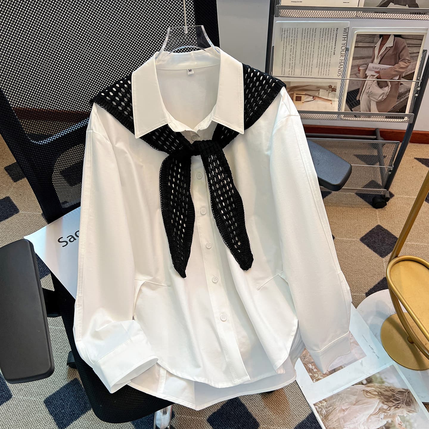 Knit Shawl Long-Sleeve Shirt Jacket Lightweight Women's 2026 Early Fall New Arrival Old Money Style Intellectual Chic Top