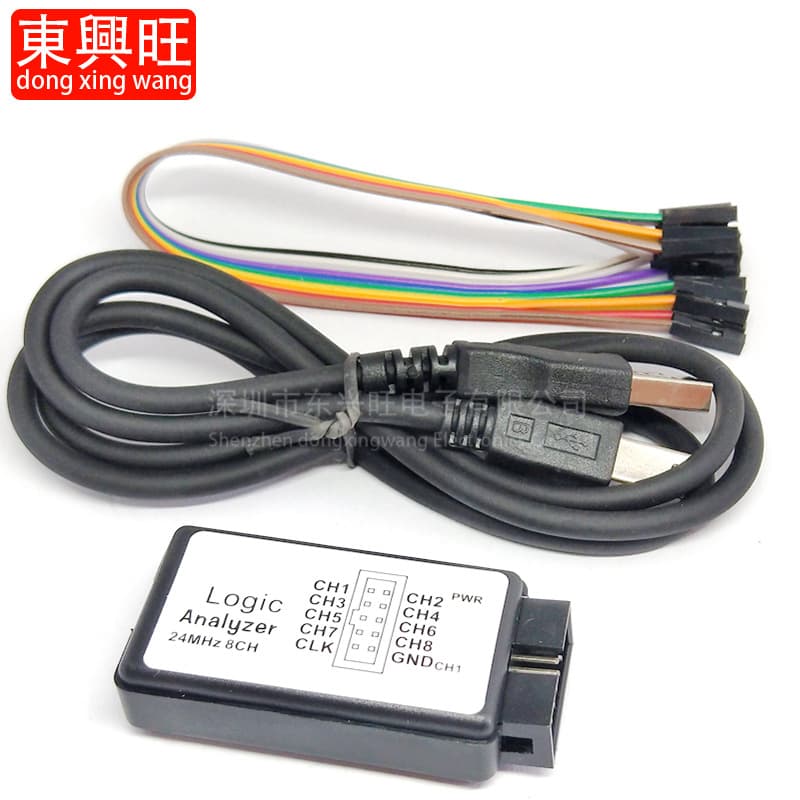 USB SALEAE 24M 8CH Logic Analyzer 24M 8 Channels with Buffer Support 1.1.16