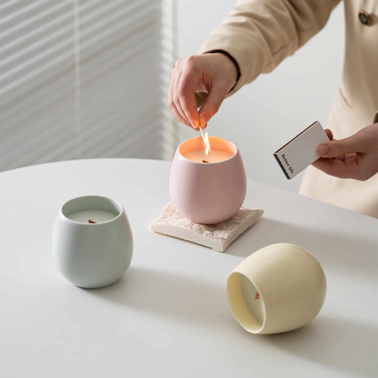 Cross-border scented candle gift set for home bedroom long-lasting fragrance calming birthday gift for men and women souvenir candle