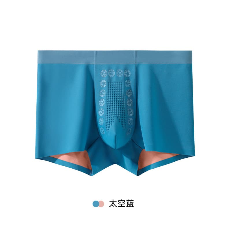 100 Pcs Modal Men's Boxer Briefs Double-Sided Tourmaline Massage Particles Seamless 10A Antibacterial Breathable Summer