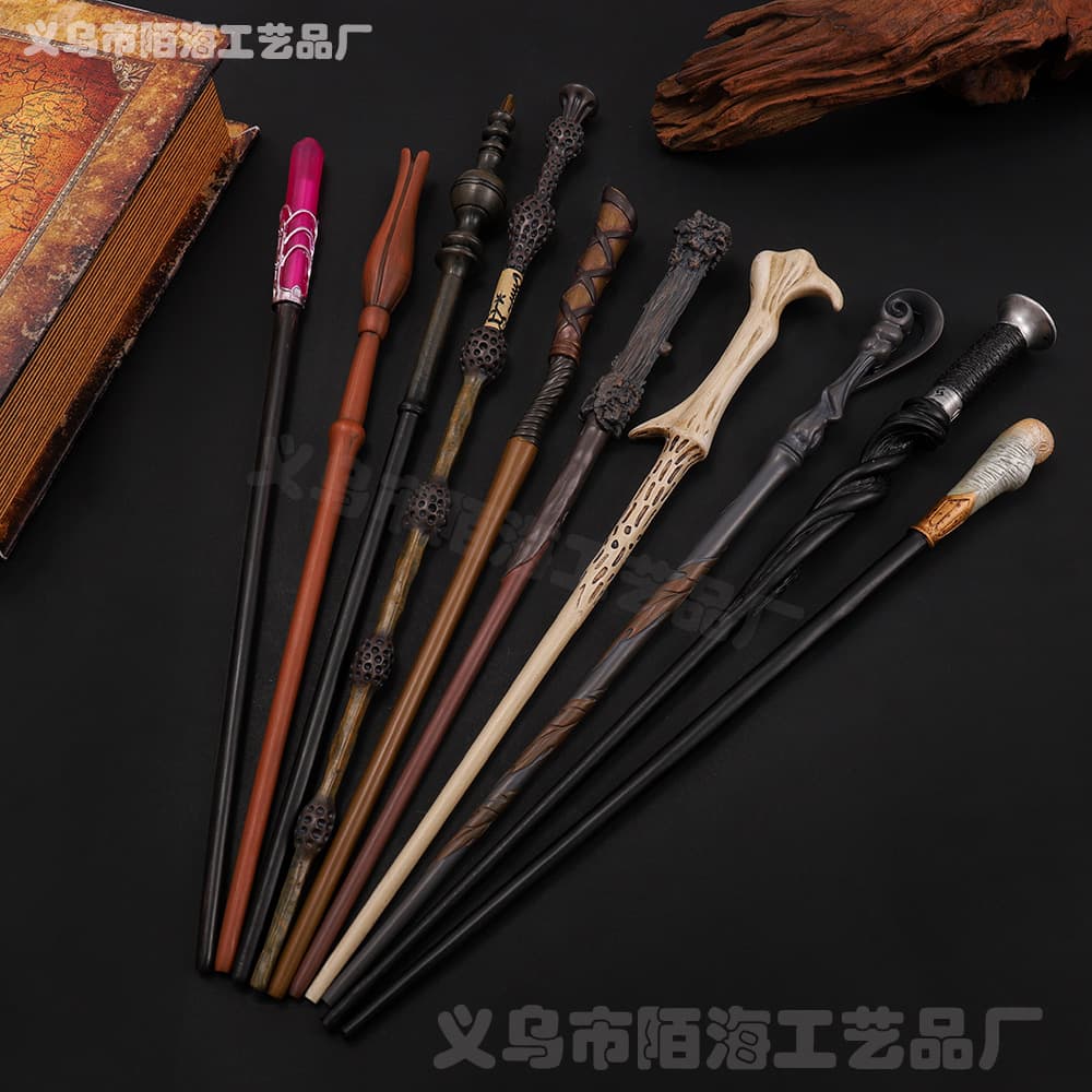 Harry Potter Wand Hermione Dumbledore Magic Wand COS Halloween Resin Metal Core Voldemort Wand