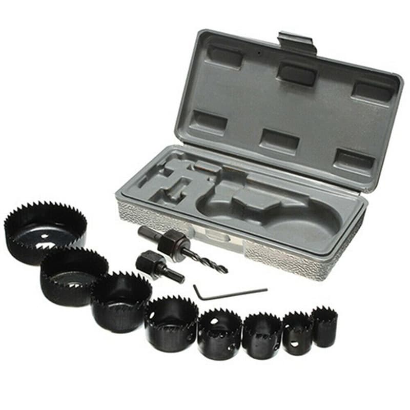 11-Piece Woodworking Hole Opener Drill Bit Set Round Drill Tool Kit For Cutting Wood Drilling