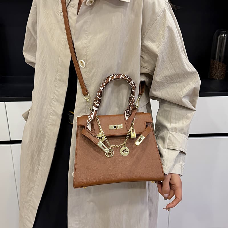 Kelly bag women's 2026 cross-border new chain handbag high-end fashion texture single shoulder crossbody bag women's bag