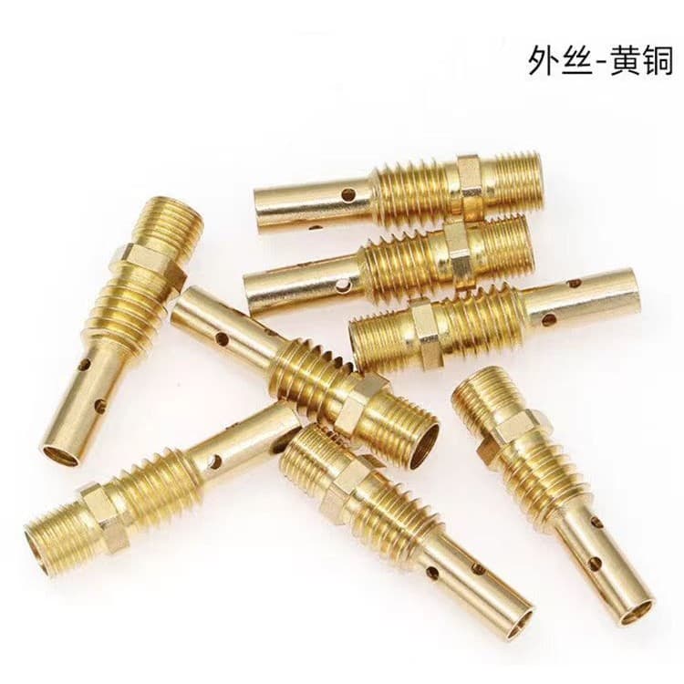 MIG Welding Gun Connector Rod, Welding Gun Accessory, Internal/External Thread Connecting Rod, 200A 350A 500A Contact Tip Holder, Loose Type