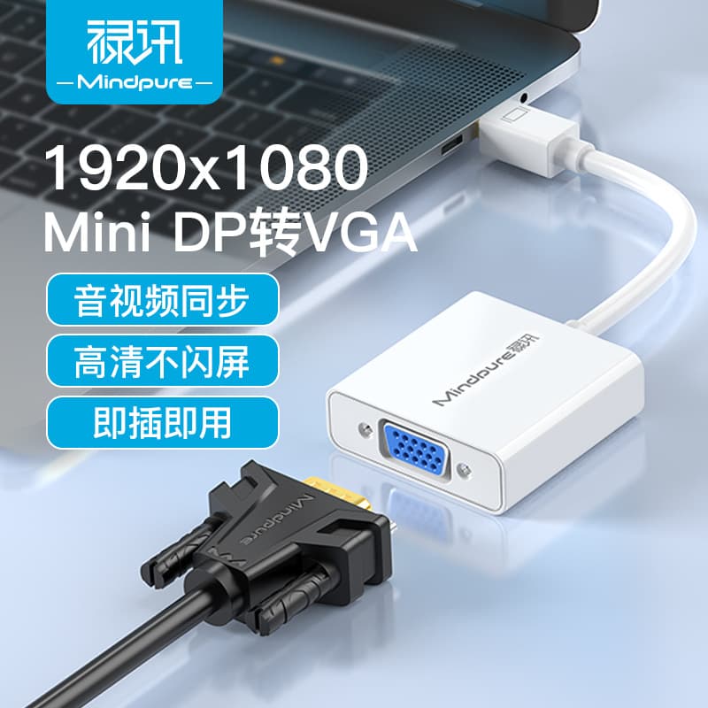 High Definition MiniDP to VGA Converter Cable for Notebook Display Adapter Connection Line Mini DP-VGA HDMI-DVI Conversion