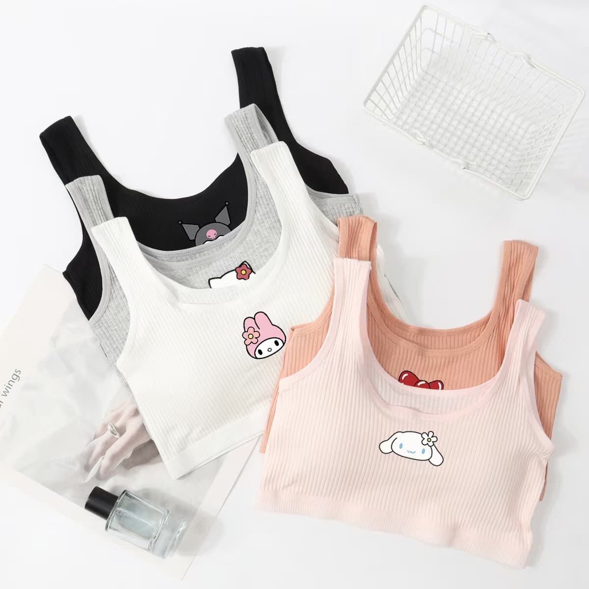 Girls' Bra for Middle and High School Students, Cotton Crotch, Developmental Stage Vest, Big Kids' Bra