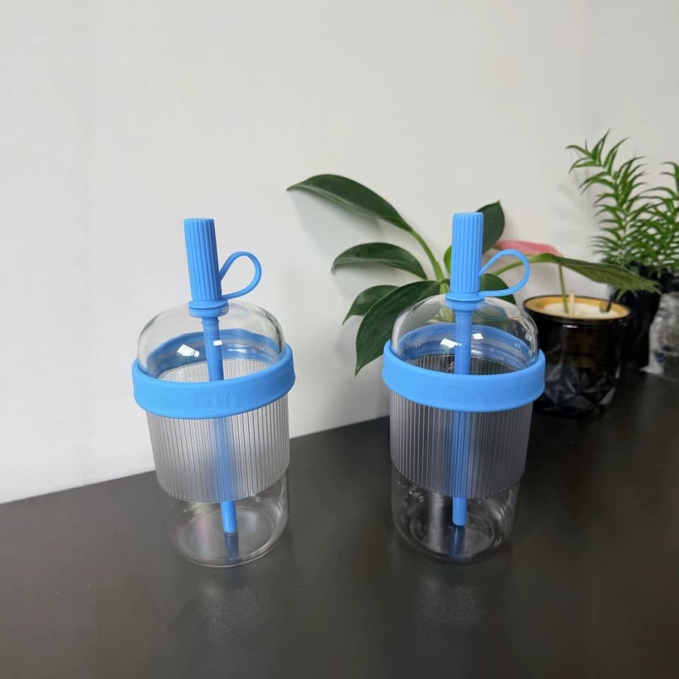 2026 New 540ml Tritan Straw Cup Bubble Tea Cup Coffee Cup Multi-color Cross-border Portable Straw Water Cup