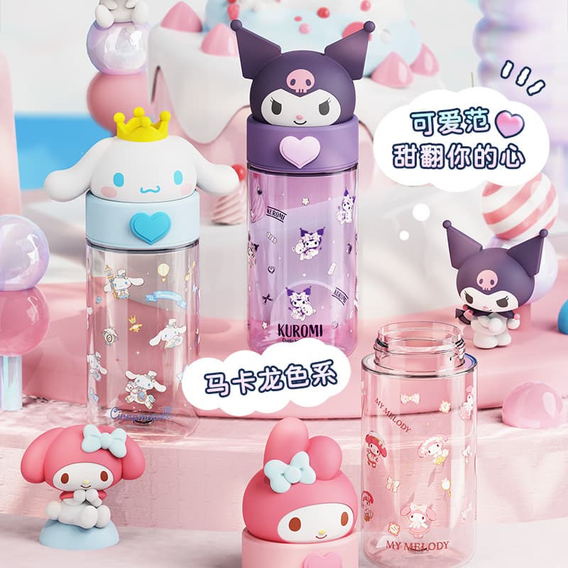 Hello Kitty Water Cup Girls Adult Children Fashion Simple Cartoon Animation Doll Sanrio Space Plastic Cup