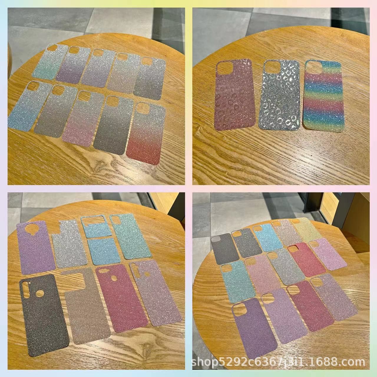 Laser-Compatible Back Cards for Samsung Z Flip7, X Fold5, Huawei Sparkle Gradient Pocket2 DIY Folding Phones