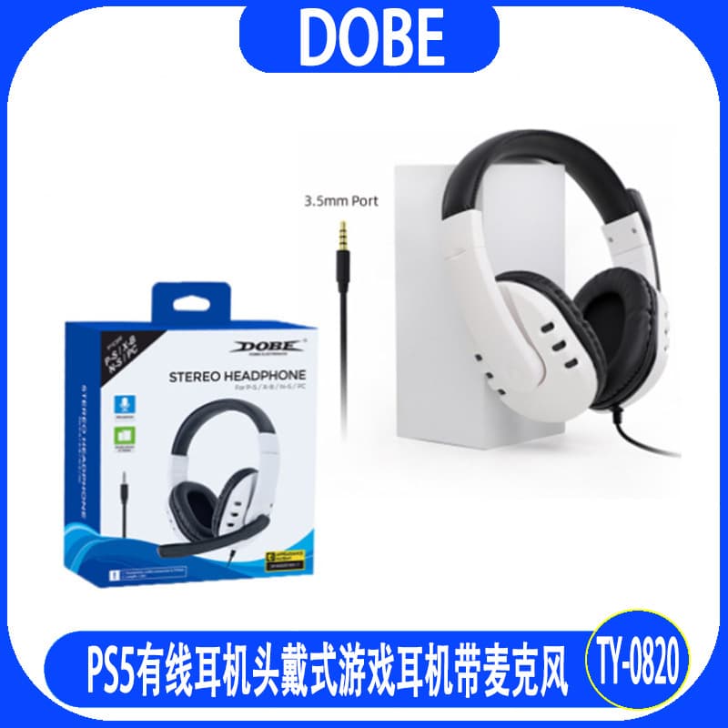 PS5 Wired Gaming Headset with Microphone, Compatible with PS4/Switch/ONE/360/PC