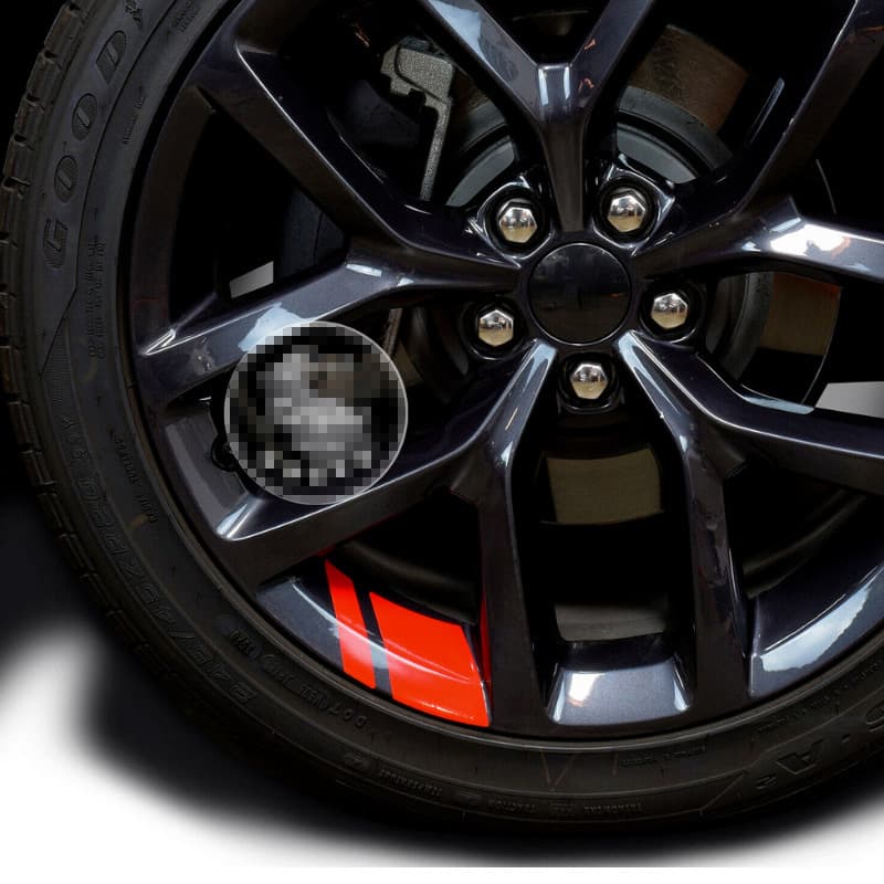 Cross-border New Reflective Car Sticker, Wheel Rim Reflective Decal 18-21 Inch 6-Piece Line Decal Set