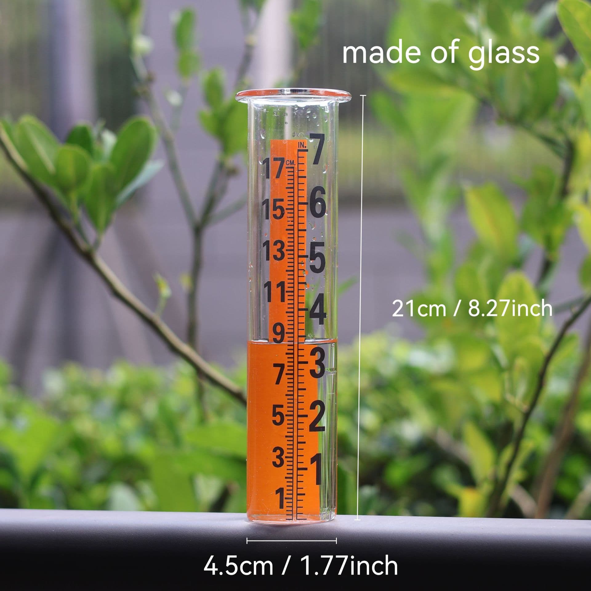 Cross-border High Borosilicate Glass Colored Rain Gauge