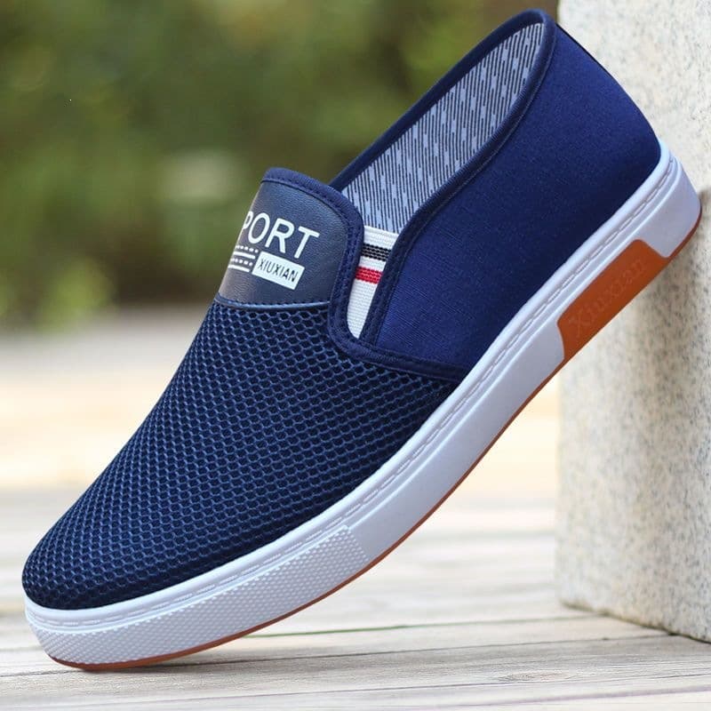 Men's Summer Mesh Shoes Breathable Mesh Shoes Trendy Slip-On Casual Sports Shoes Old Beijing Cloth Shoes Men's Mesh Shoes