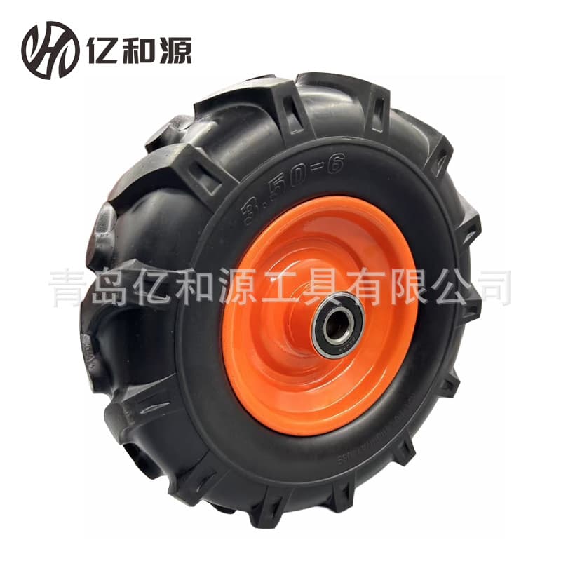 3.50-6 foam wheel 13-inch PU solid wheel agricultural machinery tool wheel industrial hand push warehouse cart