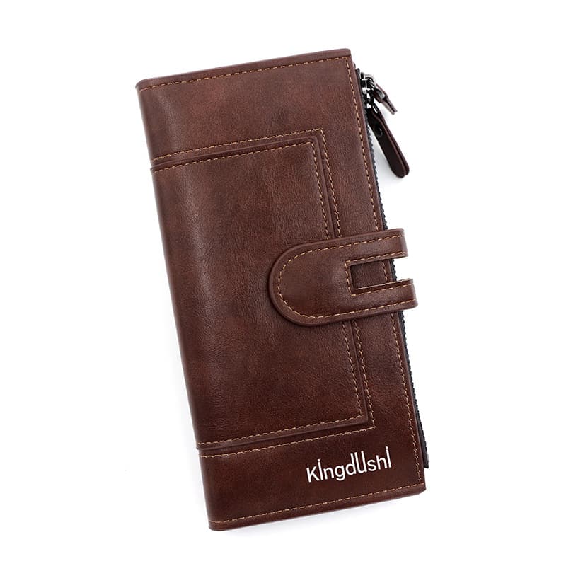 New Korean Style Women's Long Wallet Zipper Buckle PU Large Capacity Multi-Card Slot Coin Purse Handbag Wholesale