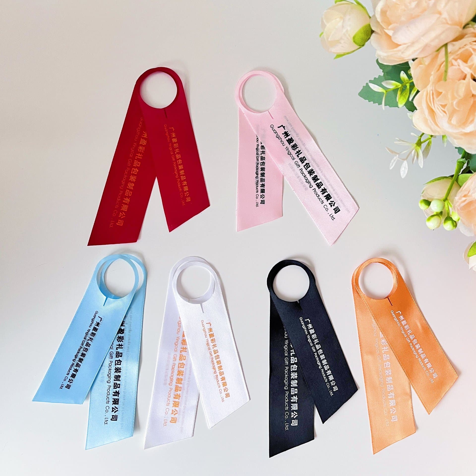 Shower Gel Bottle Neck Fabric Label Hanging Ribbon Tag Decorative Waterproof Ribbon Washable Label