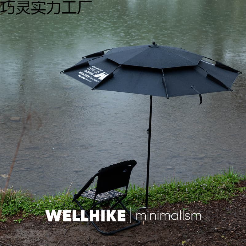 WELLHIKE Fishing Umbrella, Large Fishing Umbrella, Omnidirectional Cane Sun and Rain Protection Outdoor Sunshade, Thickened Fishing Umbrella