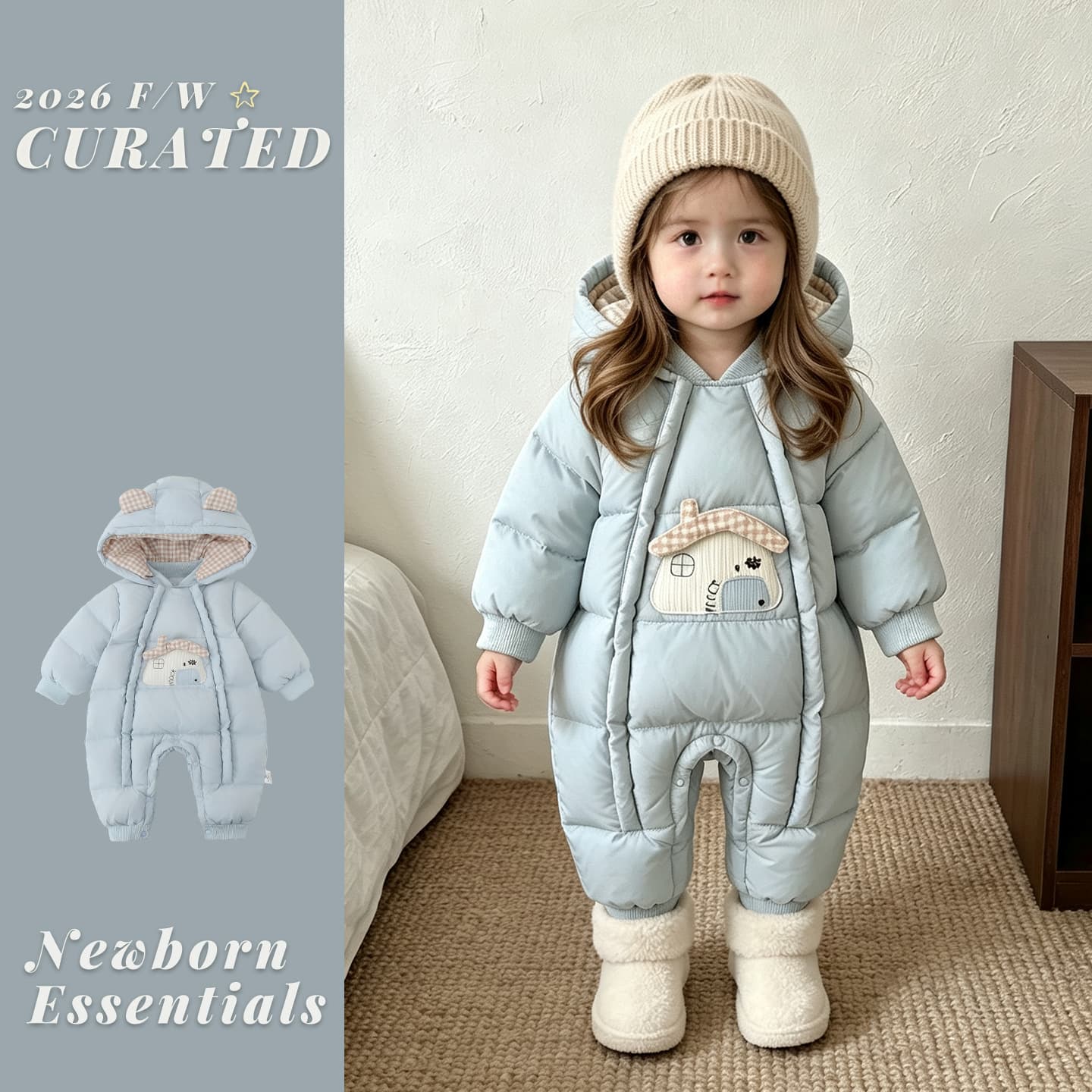 Autumn Winter Baby Down Jumpsuit Thickened 90 White Duck Down Romper Super Cute Newborn Going Out Clothes