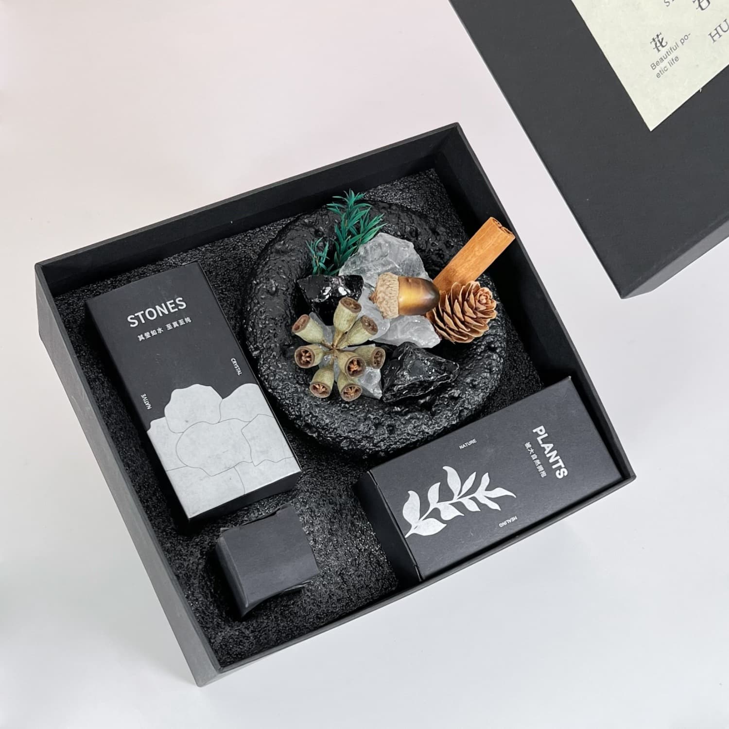 Valley Wind Chime Diffuser Stone Aromatherapy Gift Box, Crystal Stone Indoor Home Decor, Birthday Gift for Women, Factory Wholesale