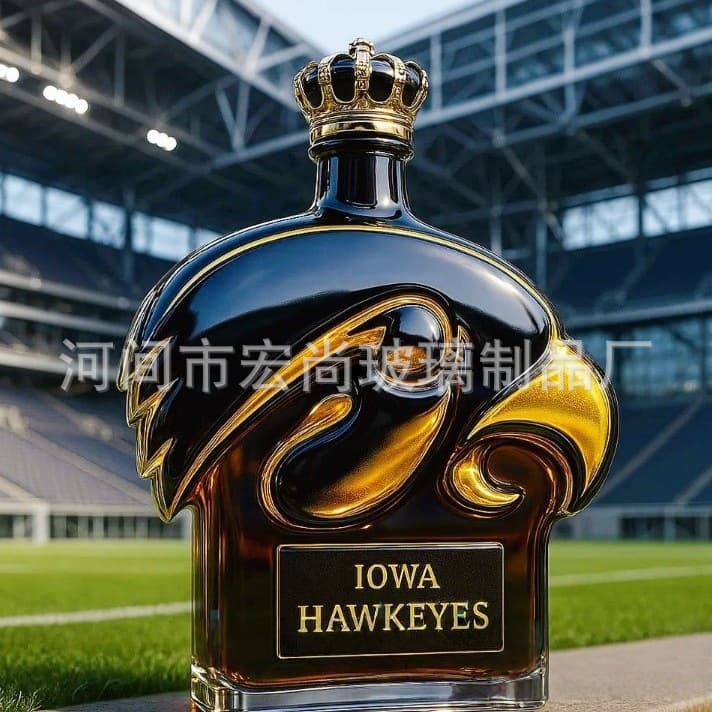 New product Eagle Eye interesting whiskey bottle glass wine bottle foreign wine bottle bubble wine bottle style glass wine bottle cross-border