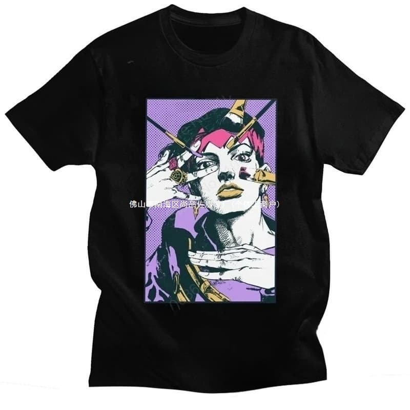 Anime JoJo's Bizarre Adventure Manga T-Shirt Cartoon Graphic Print Women's Clothing