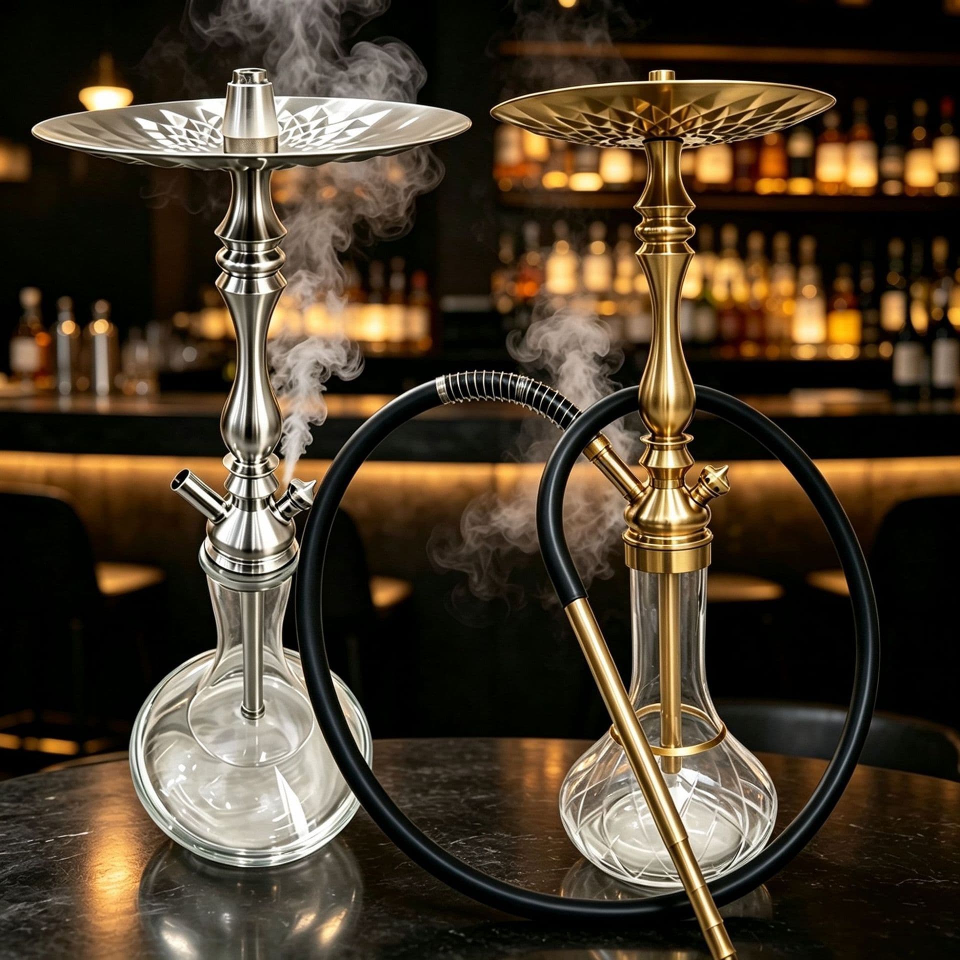 New Arabic Hookah Gift Box Set Gold Tra-di Shisha Pipe Smoking Accessories Set Stainless Steel Hookah