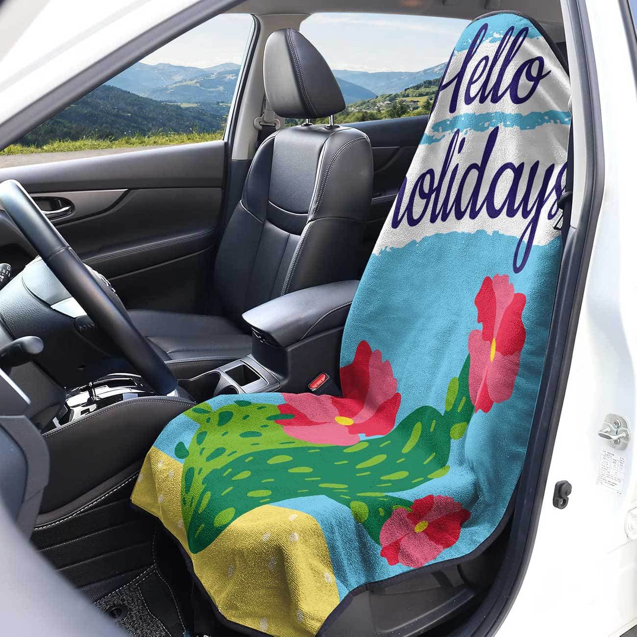 Cactus Seat Towel Cover Front Seat Protector for Gym and Workout All Seasons Car Mount