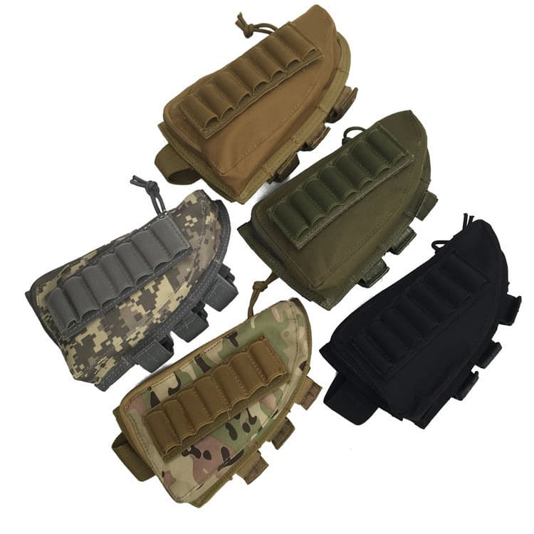 Tactical Cheek Rest Bag for Gun Stock Bullet Hunting Bag Outdoor 12G Shotshell Military Fan Accessories Backpack Shoulder Bag
