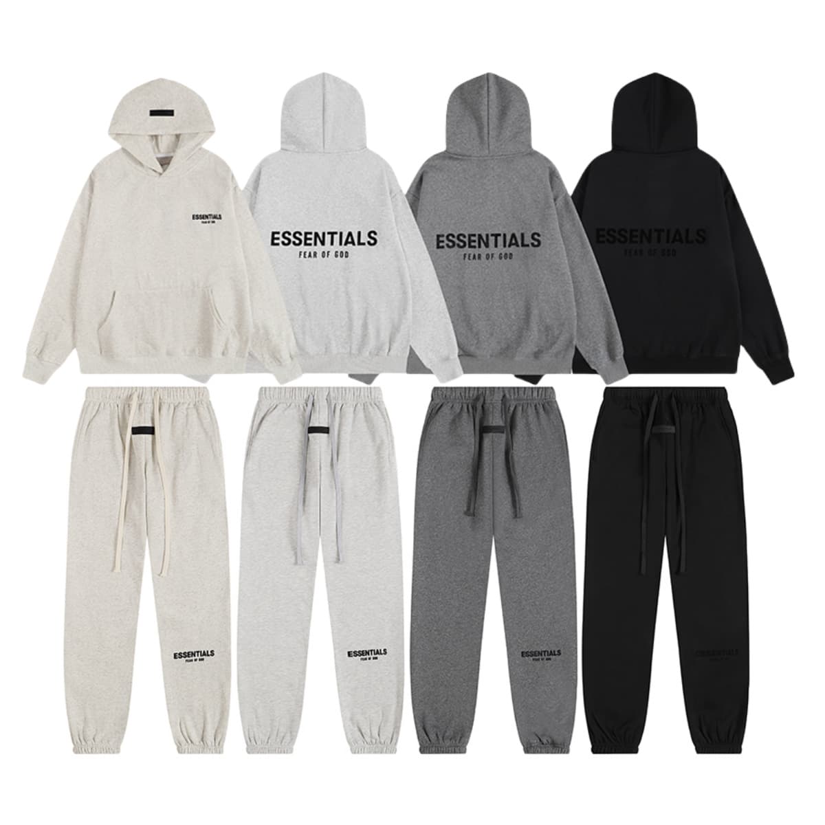 Cross-border FOG Streetwear 2024 New ESSENTIALS Secondary Line FEAR OF GOD Fleece-Lined Hoodie Sweatshirt