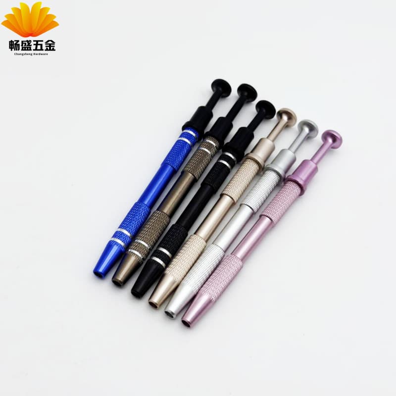 Claw gripper, IC extractor, electronic component BGA chip gripper, four-jaw picker, pink.