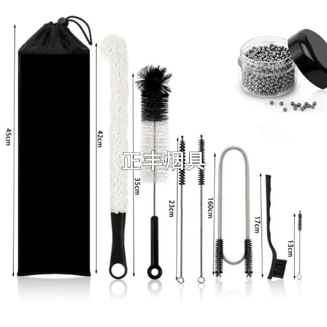 Arabic Hookah Cleaning Brush Set of 8 Pieces with Drawstring Bag Hookah Cleaning Kit Shisha