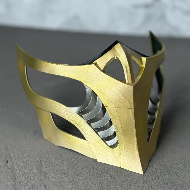 Mortal Kombat Absolute Zero Scorpion Half-Face Mask Photography Props Cosplay Props