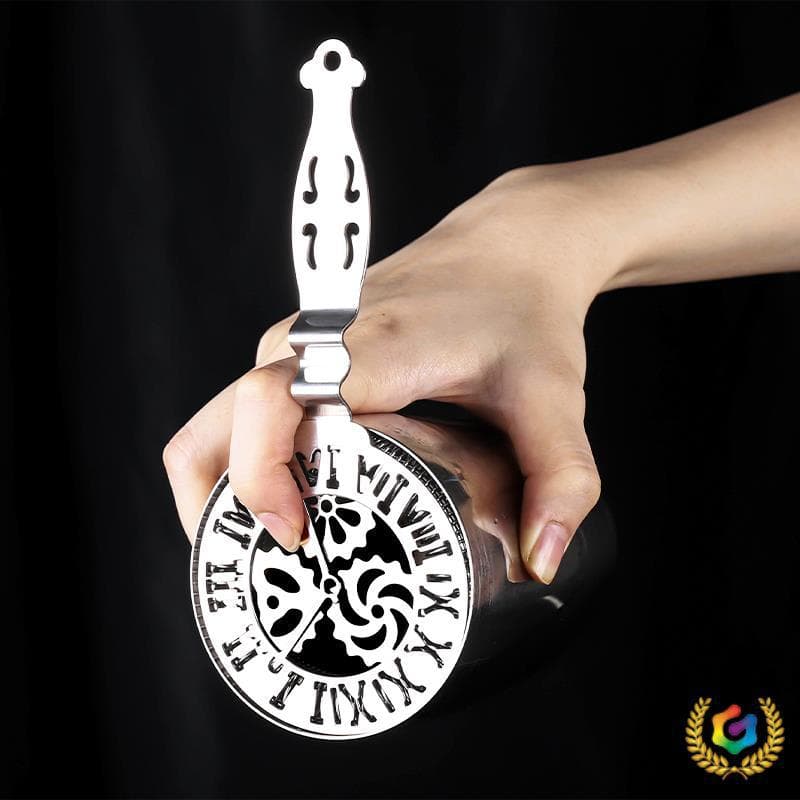 ✅ Stainless steel ice strainer, professional fancy cocktail tool, Hawthorne skull pattern filter