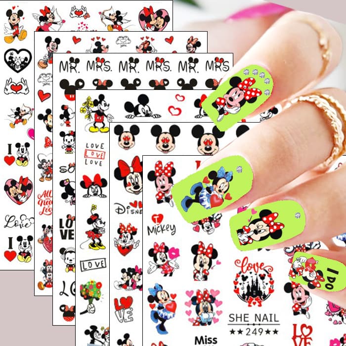 Valentine's Day Cartoon Mouse Nail Art Sticker Nail Sticker SHE244SHE245SHE246SHE247SHE249
