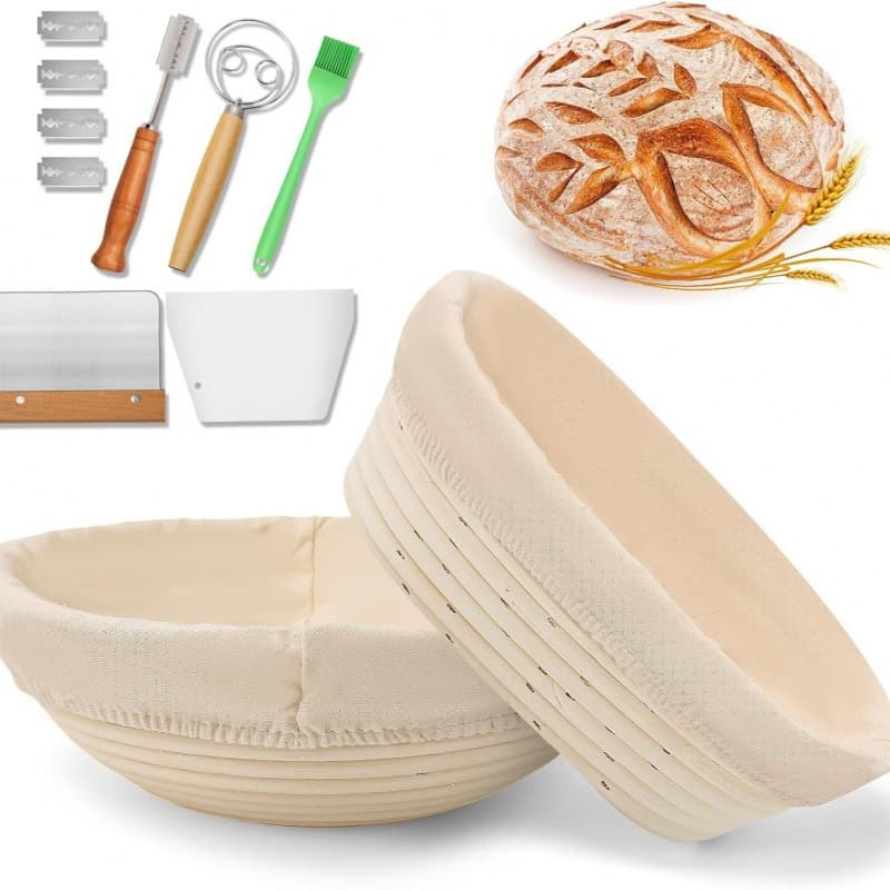 Amazon cross-border Amazon Indonesian rattan European fermented rattan basket Vietnamese rattan baking utensils bread round noodles