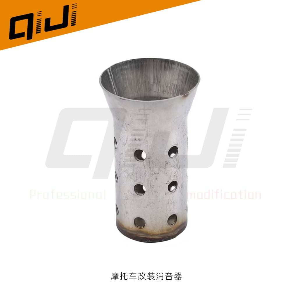 Motorcycle 51mm Universal Exhaust Muffler, Honeycomb Silencer for Large Displacement Exhaust