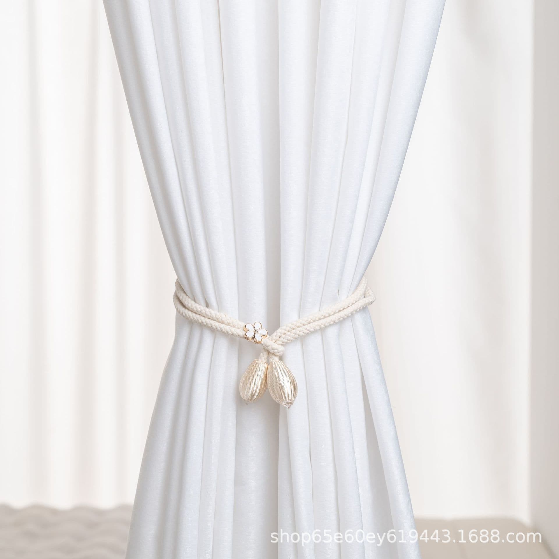 Cross-Border New Style Oxford Curtain Clasp Tie Straps, Simple Adjustable Storage Rope Curtain Tiebacks, Ready Stock Wholesale
