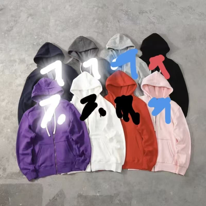 Cross-border foreign trade high-end Ralph Lauren RL pony embroidered hooded sweatshirt zipper cardigan jacket men and women hoodies