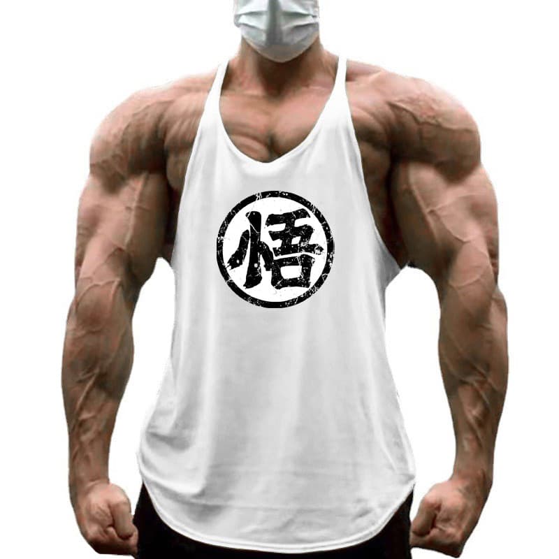 Summer Thin Strap Men's Vest Summer Fitness Muscle T-Shirt Cotton Tank Top Training Suit