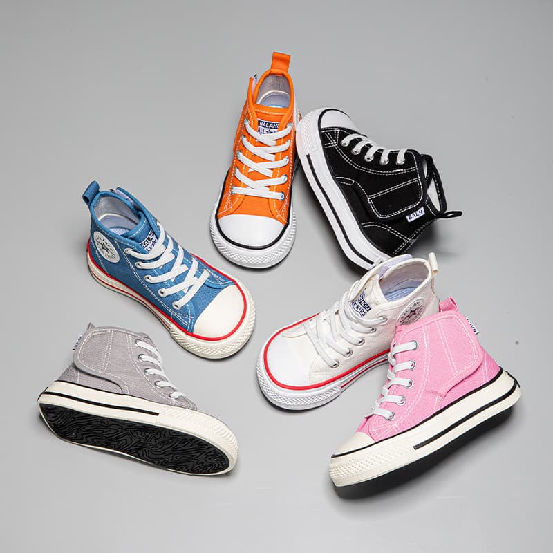 Korean Style Children's High Top Canvas Shoes Fall Winter Boys Girls Fruit Head White Magic Sneakers Baby Walking Board Shoes