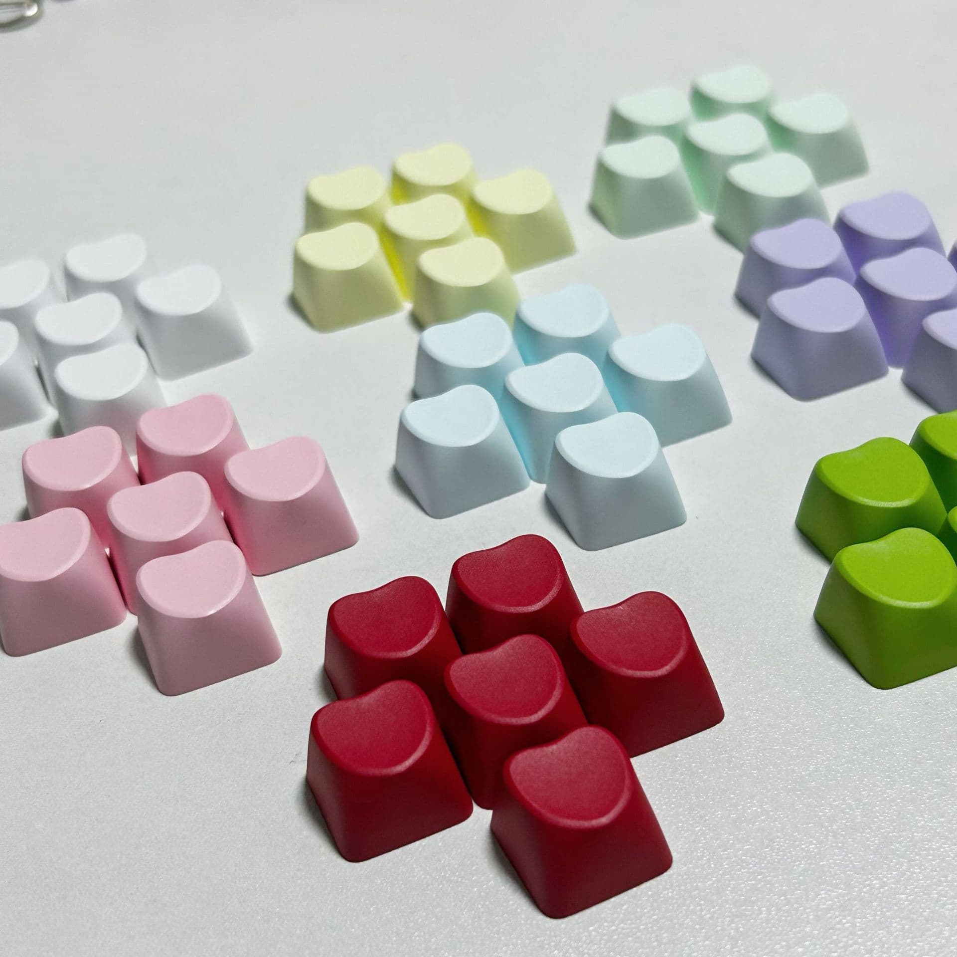 Heart Keycap R4 Height 1u Colorful Mechanical Keyboard PBT Keycap Custom DIY Pink Blue Wholesale