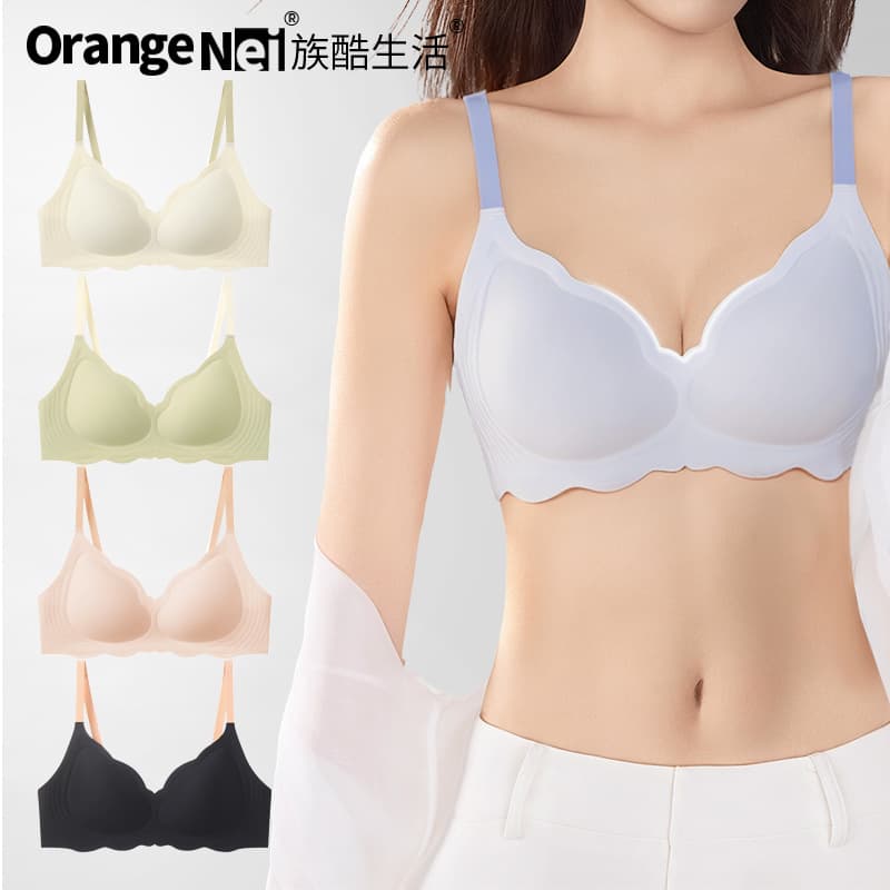 Zuku Life Jinei Zodiac Year Red Bra Set 3D Gel Soft Support Lifting Push-Up Seamless Bra for Women