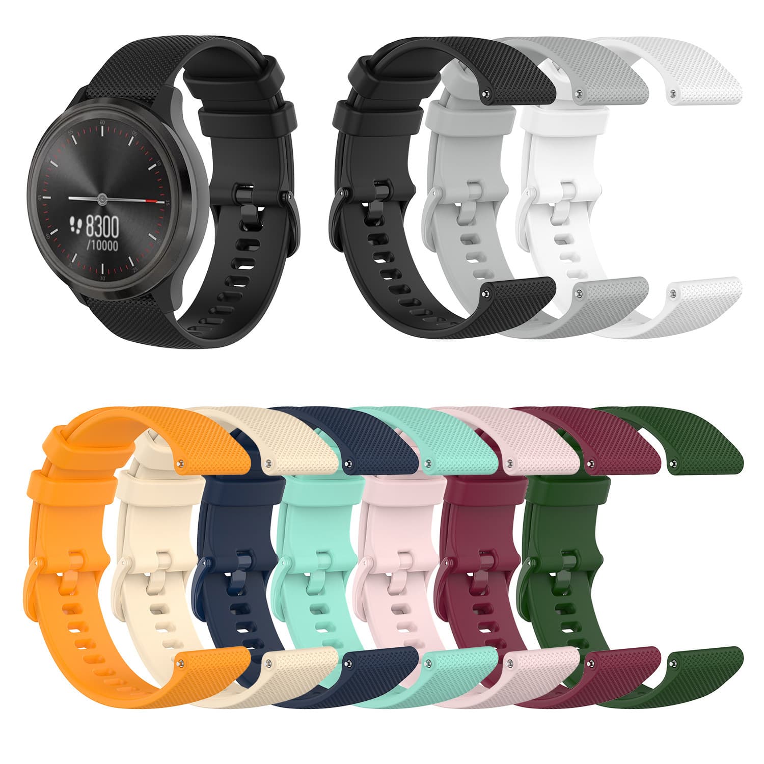 Suitable for Garmin Venu2S silicone watch strap vivoactive4 4S 318 20 22MM watch strap