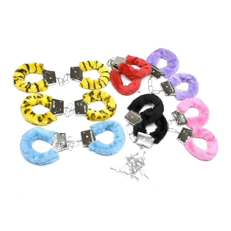 European and American bachelor party sex toys plush handcuffs restraint iron cos props adult game supplies set