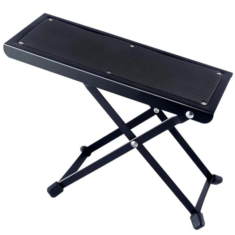 Guitar Foot Pedal Folk Classical Guitar Erhu Footstool 4-Level Height Adjustable Anti-Slip Metal Accessories