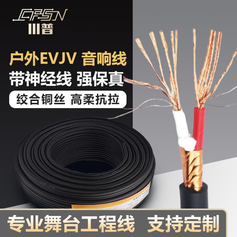 National Standard Professional Stage Audio Speaker Cable EVJVP Shielded Speaker Cable 2-Core 4-Core 1.5/2.5/4 Broadcasting Audio