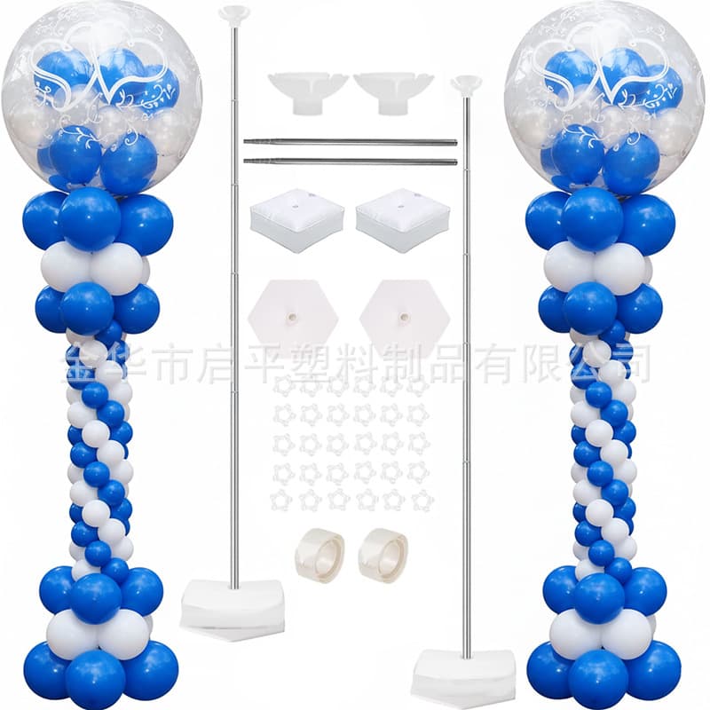 Plastic bowl holder telescopic pole column hexagonal chassis water-filled base arrangement necessary for celebrations transparent balloon holder