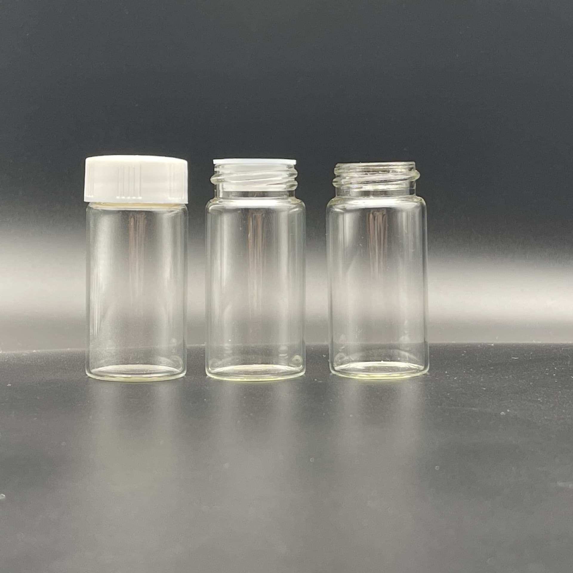 20ml Glass Bottle Transparent Tubing Screw Cap Essence Bottle Essential Oil Bottle Reagent Bottle