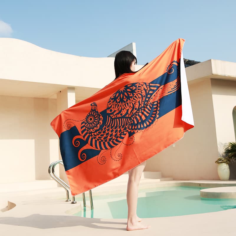 New Quick-Dry Beach Towel Large Adult Sand-Free Single-Sided Print Absorbent Bath Towel Portable Beach Towel